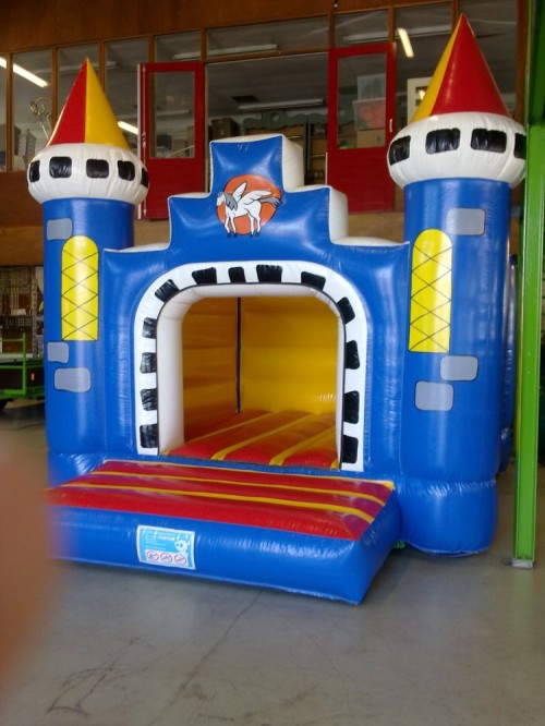 Springkussen Kasteel (blauw)